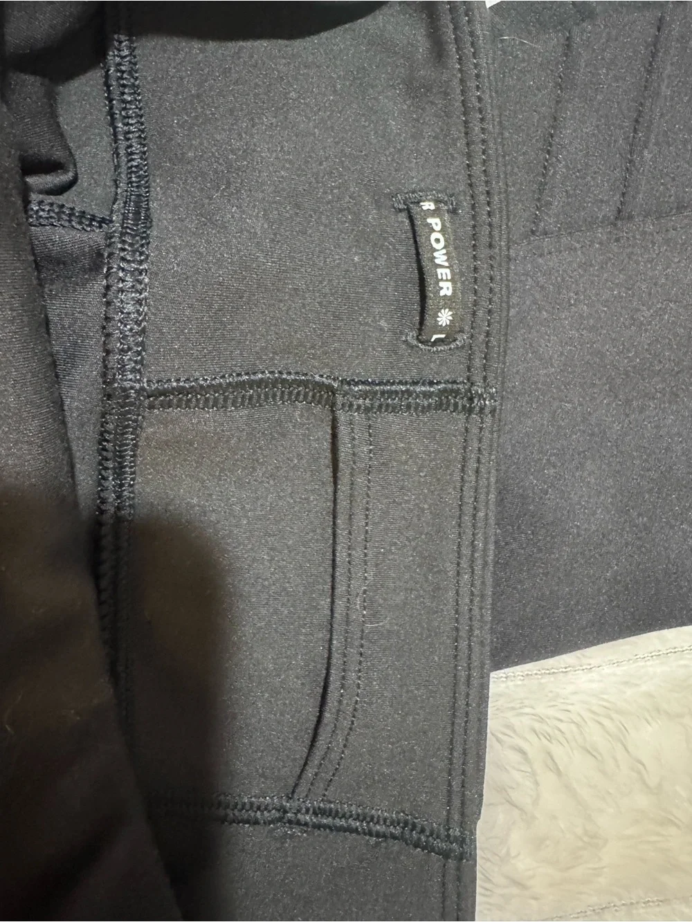 Athleta Girl Black Ribbed-Panel Moto-Vating Tight Leggings